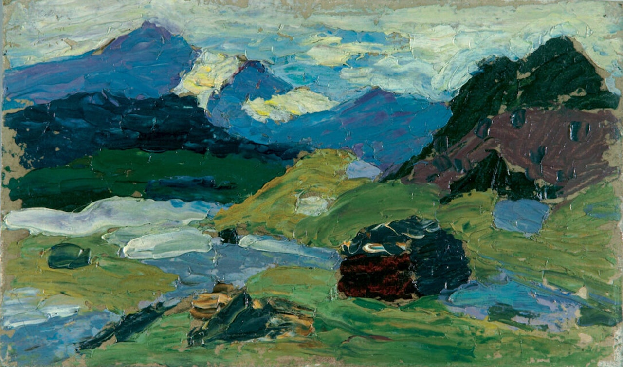 View near Murnau. by Gabriele Münter