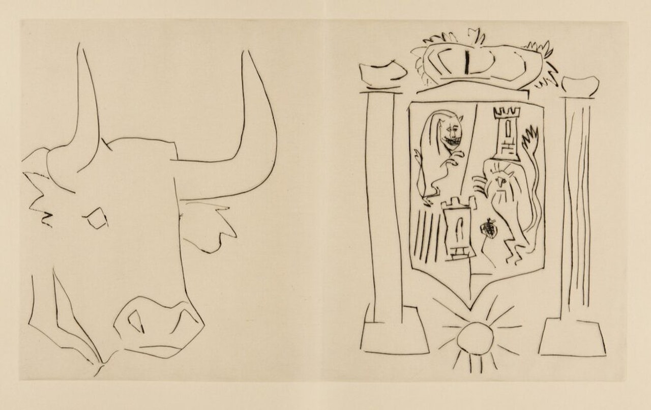 Málaga - Mougins bei Cannes 1973; Margry, P. and Jiminez de la Espada, M. - Le frère mendiant. by Pablo Picasso