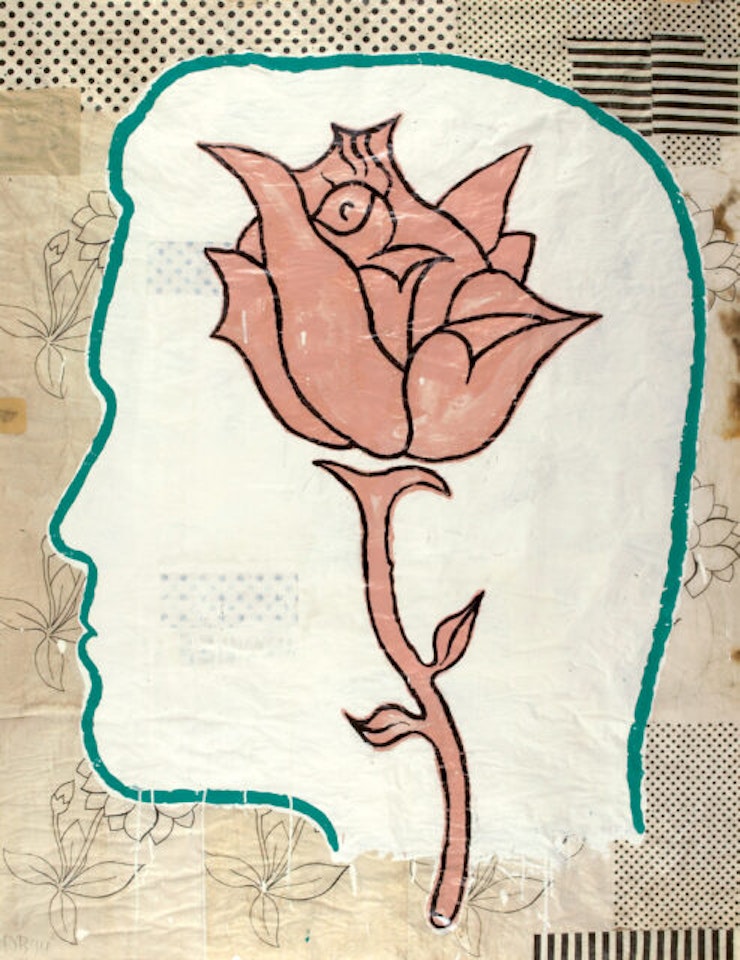 “Profile with Flower #2”. by Donald Baechler