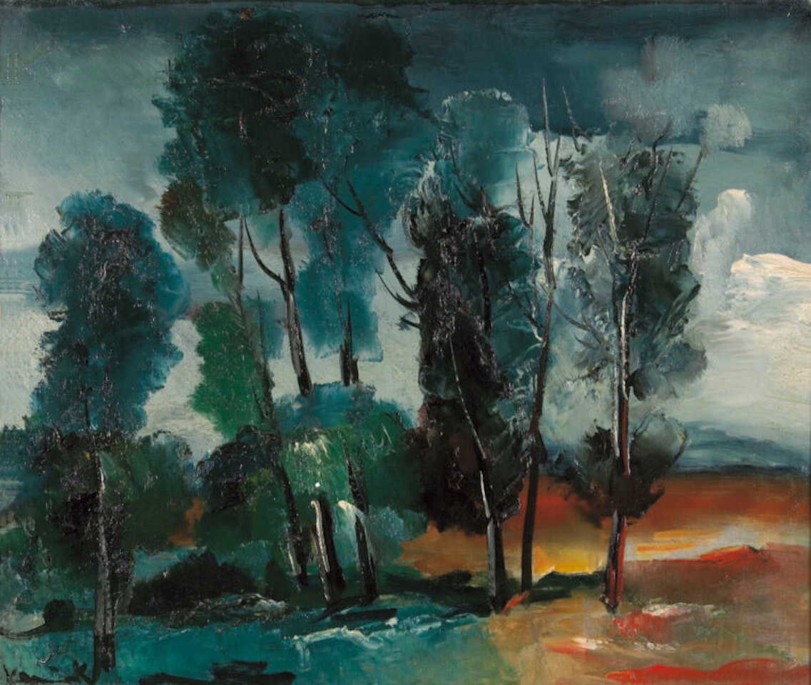Landscape with trees. by Maurice de Vlaminck