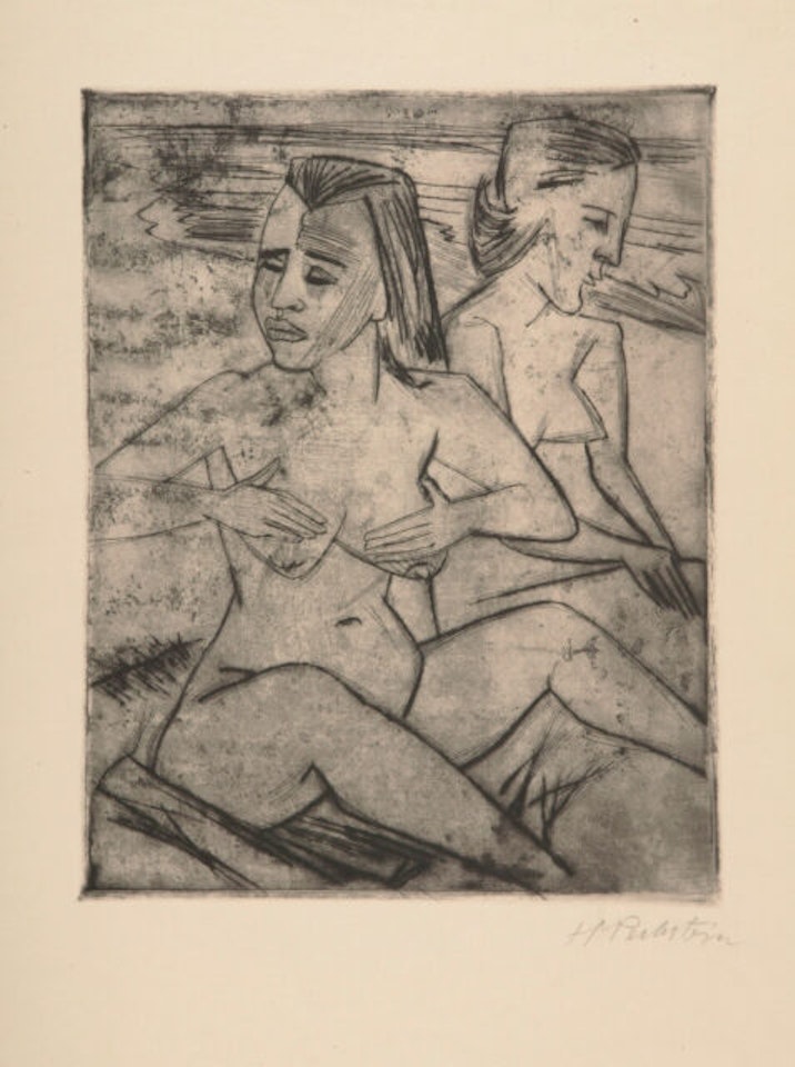After the bath. by Max Pechstein