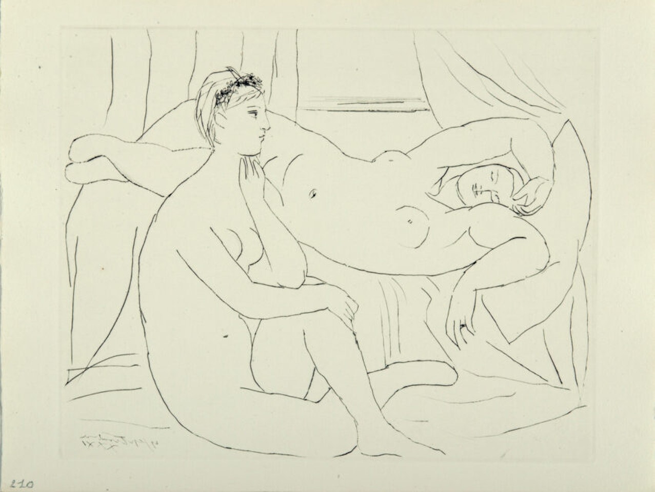 Deux femmes se reposant. by Pablo Picasso