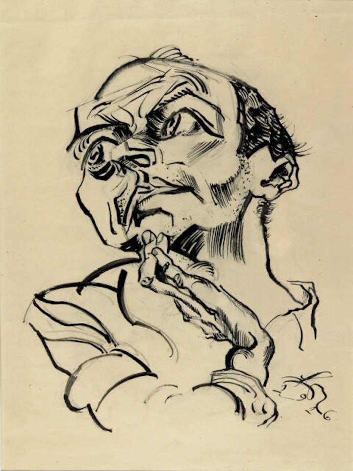 “Self-portrait” (for: “The sea of stars on the back of my neck”) by Ludwig Meidner