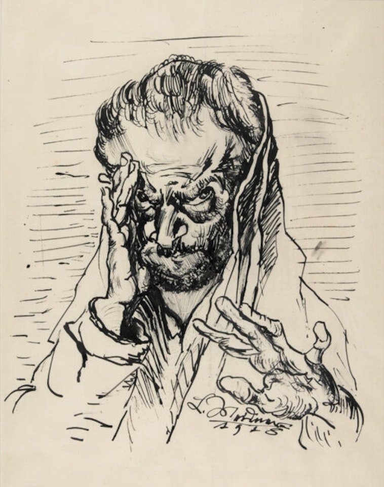 Self-portrait as a prophet. by Ludwig Meidner