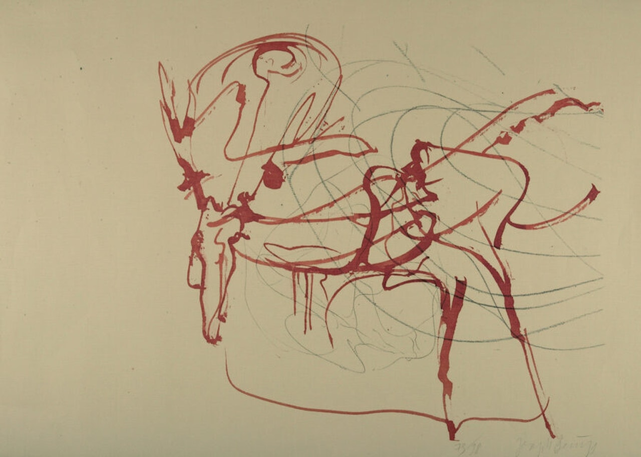 o.T. (Deer and Sun). by Joseph Beuys