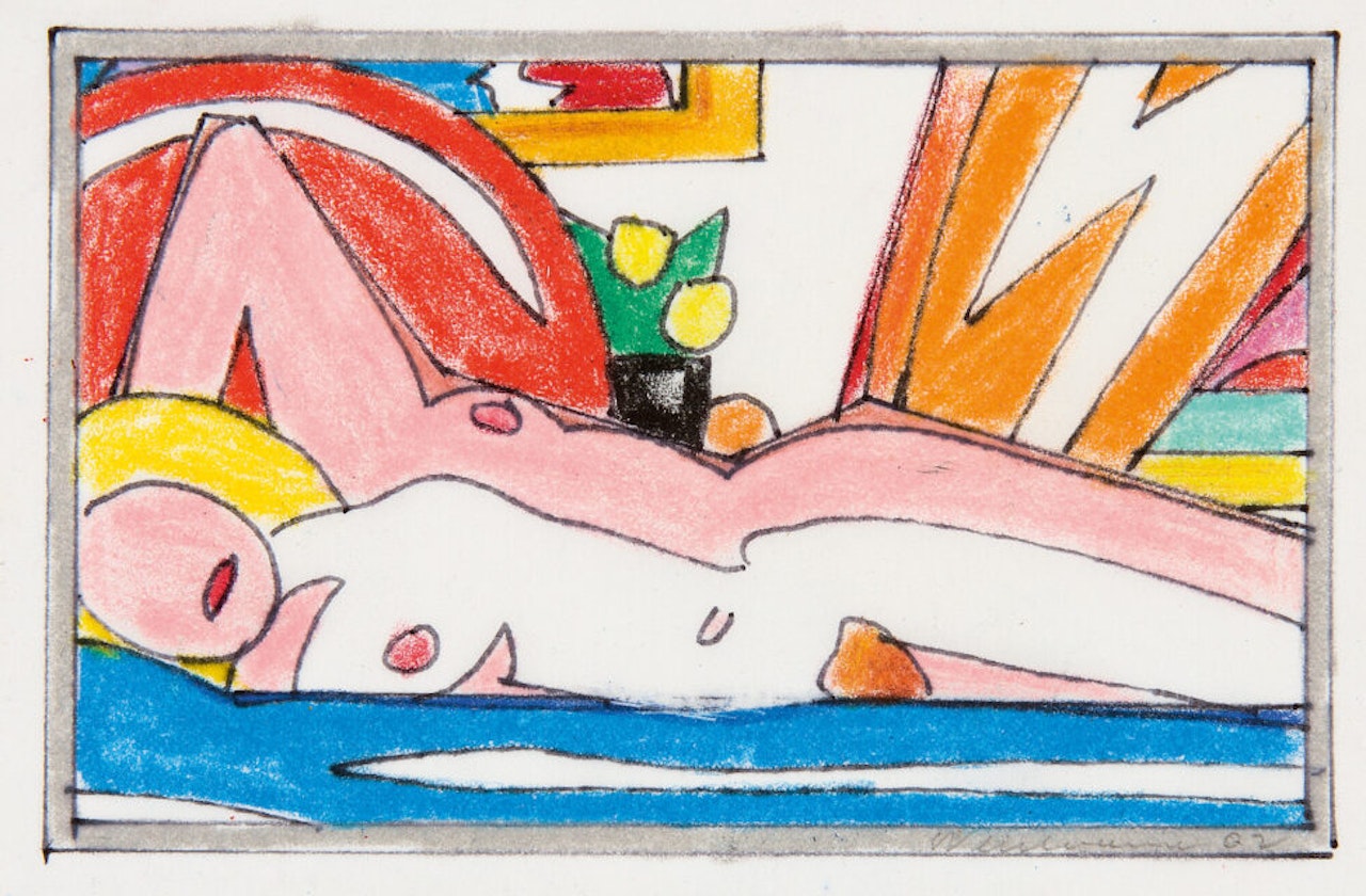 “Study for Sunset Nude with Abstract Painting”. by Tom Wesselmann