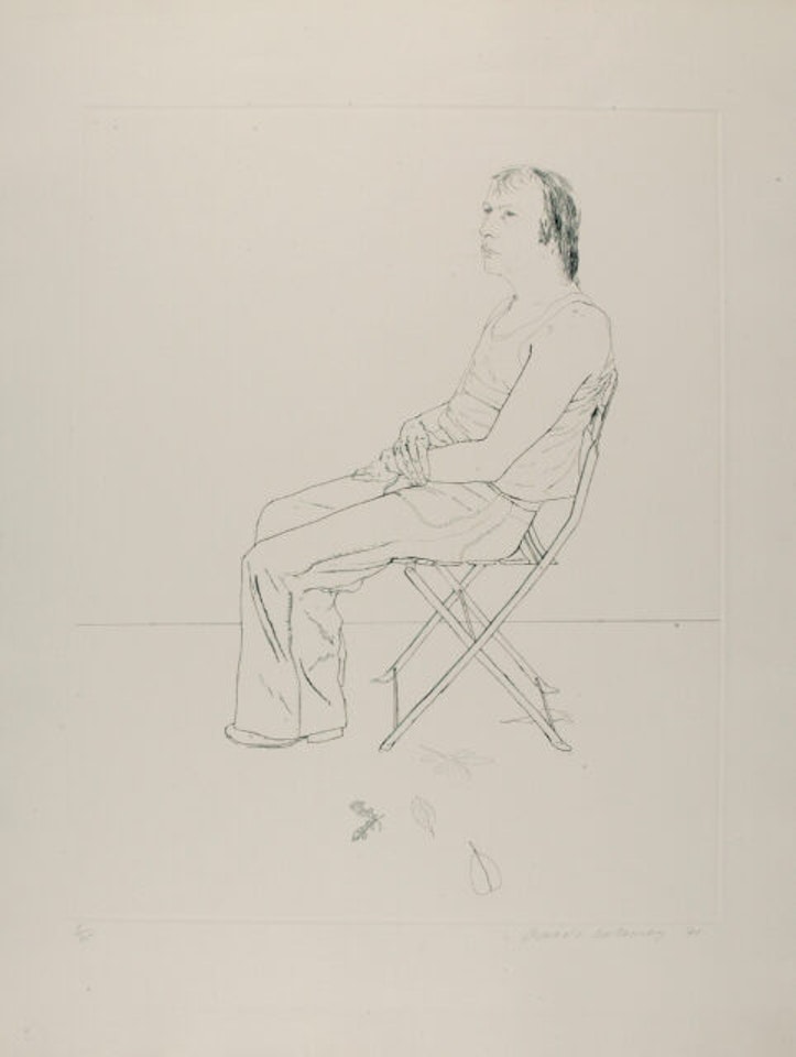 Mon with 5 Leaves. by David Hockney