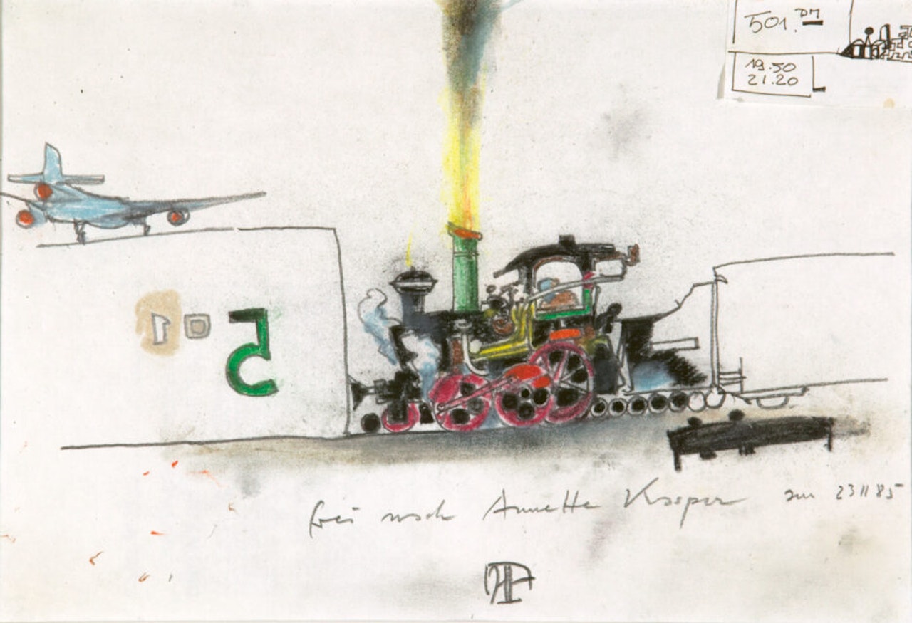 Locomotive. by Horst Janssen