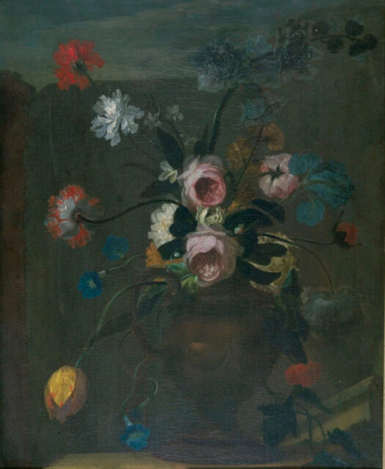Flowers in an amphora. by Franz Werner von Tamm