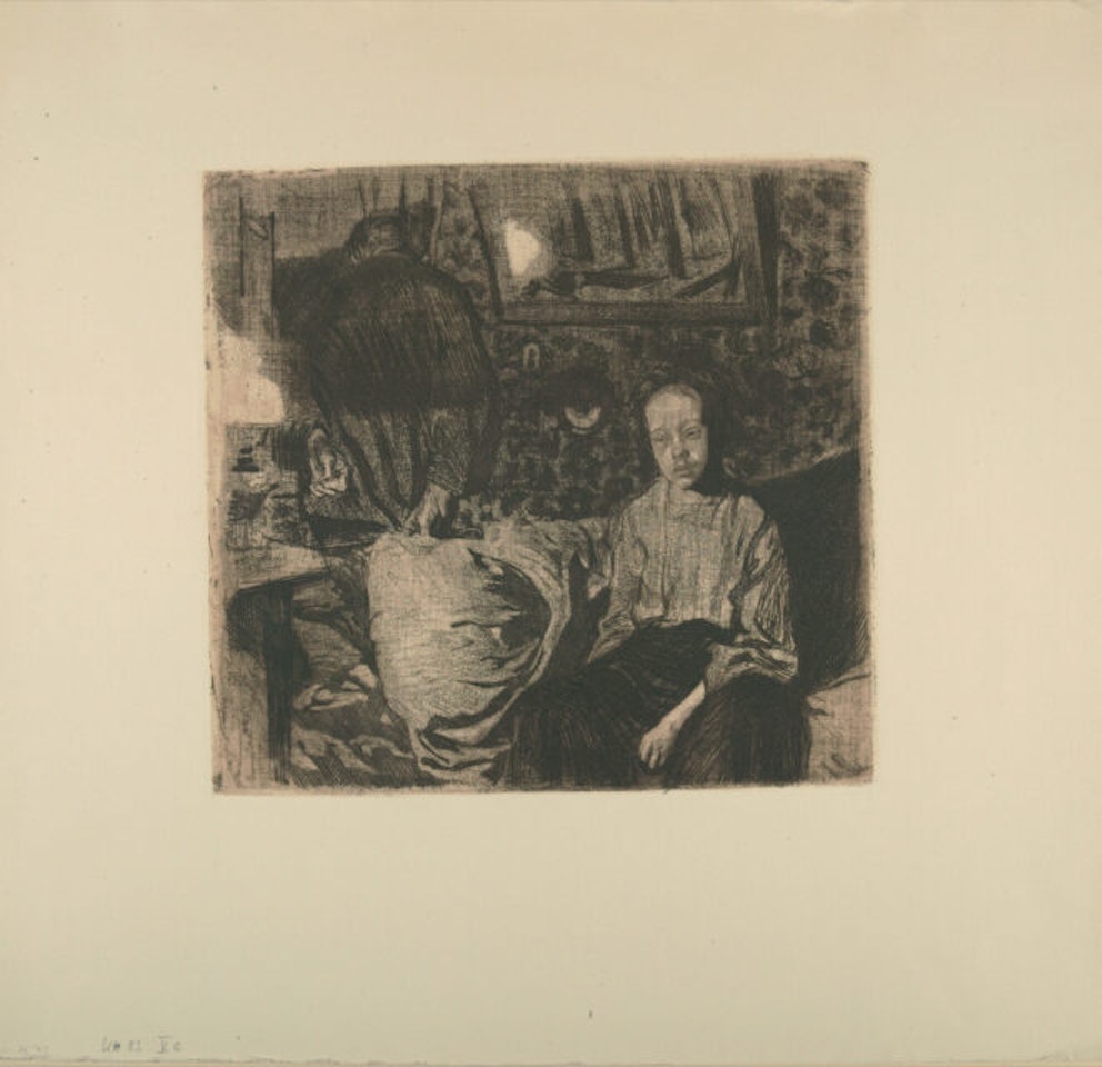 Young couple. by Kathe Kollwitz