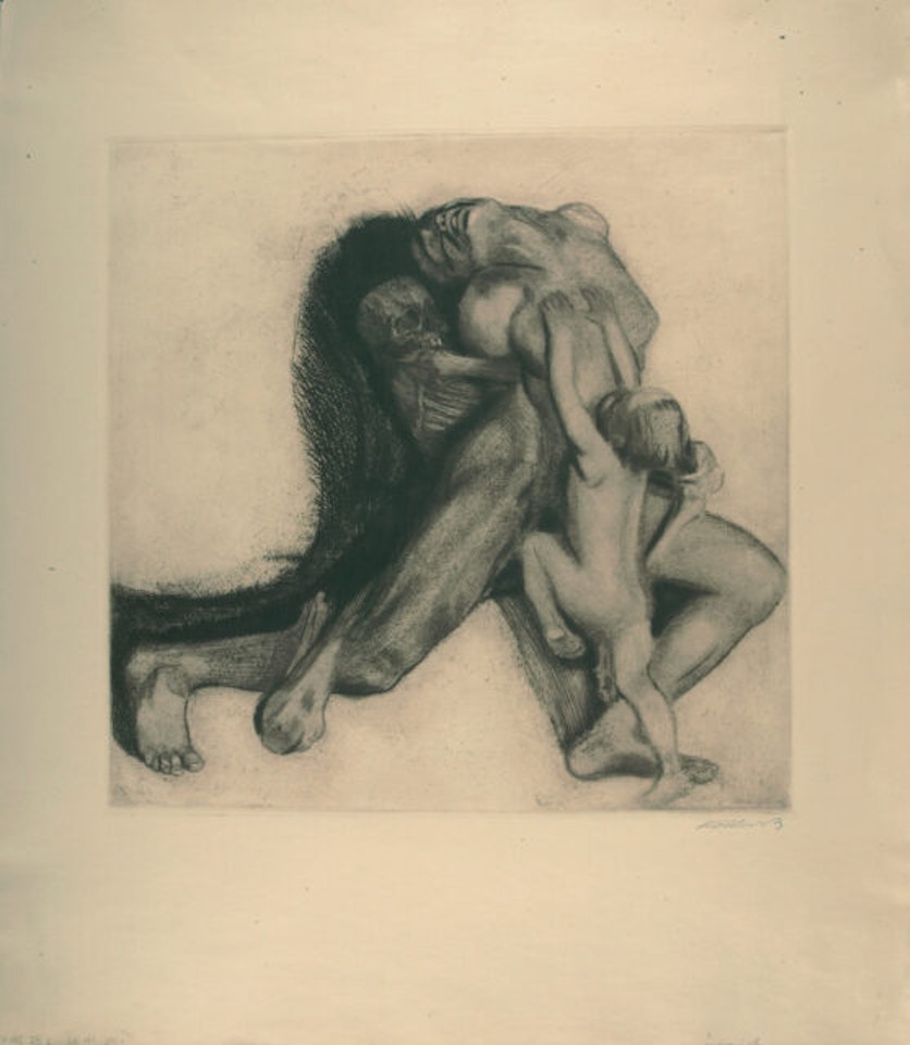 Death and woman. by Kathe Kollwitz