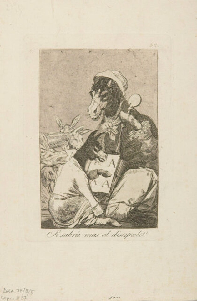 Are you sabrá mas el discipline? (And if the student knew more?) by Francisco José de Goya