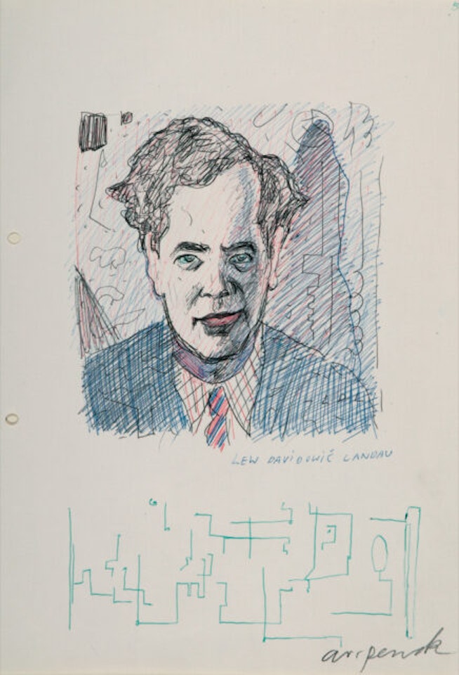 “LEW DAVIDOWIC LANDAU”. by A.R. Penck