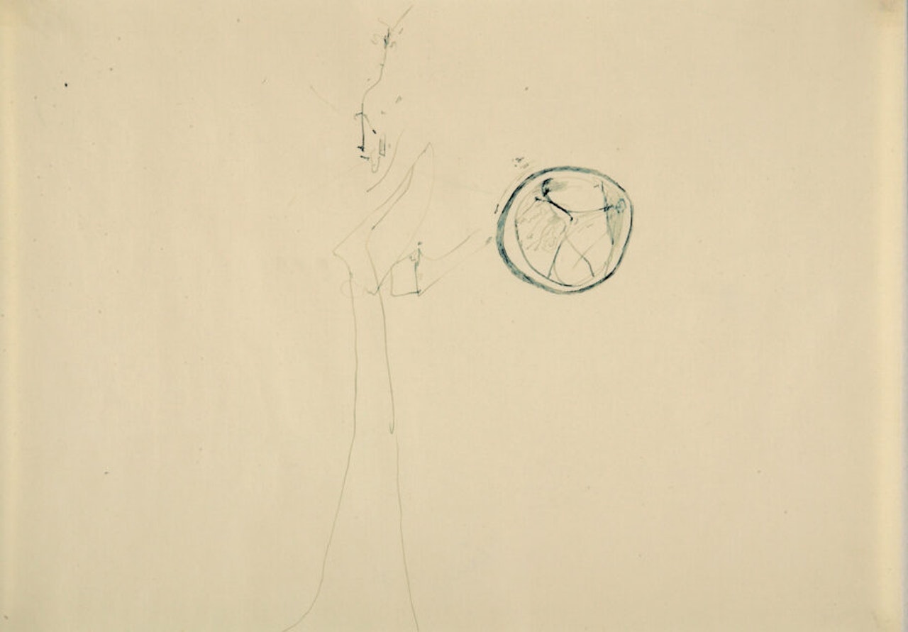 Figure and skull. by Joseph Beuys