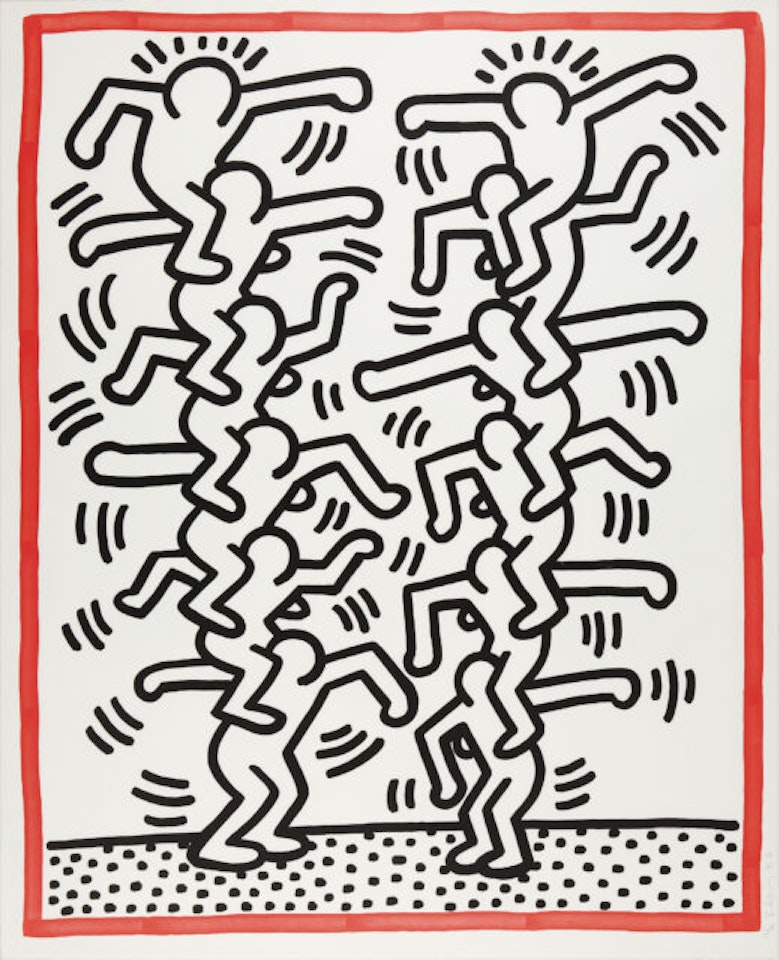 Untitled (from: Three Lithographs) by Keith Haring