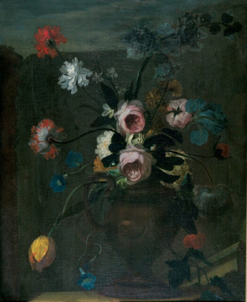 Flowers in an amphora. by Franz Werner von Tamm