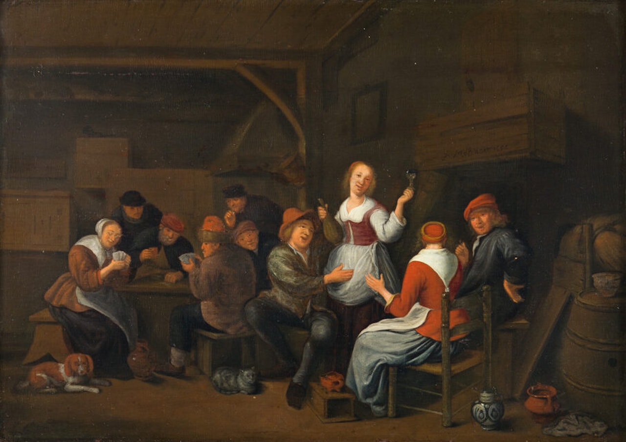 In the tavern parlour by Jan Miense Molenaer