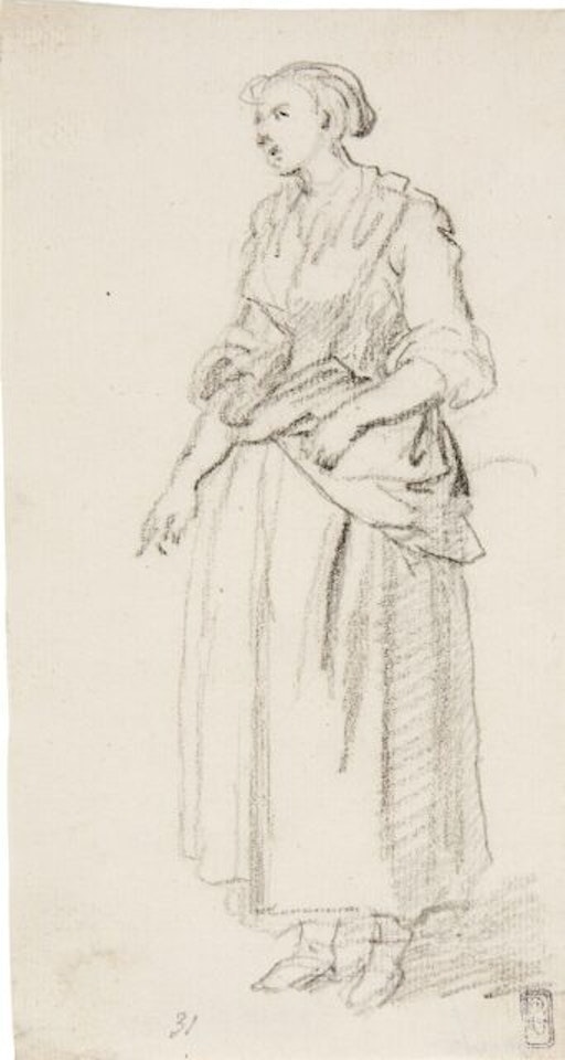 4 sheets: Various depictions of figures by Claude Joseph Vernet
