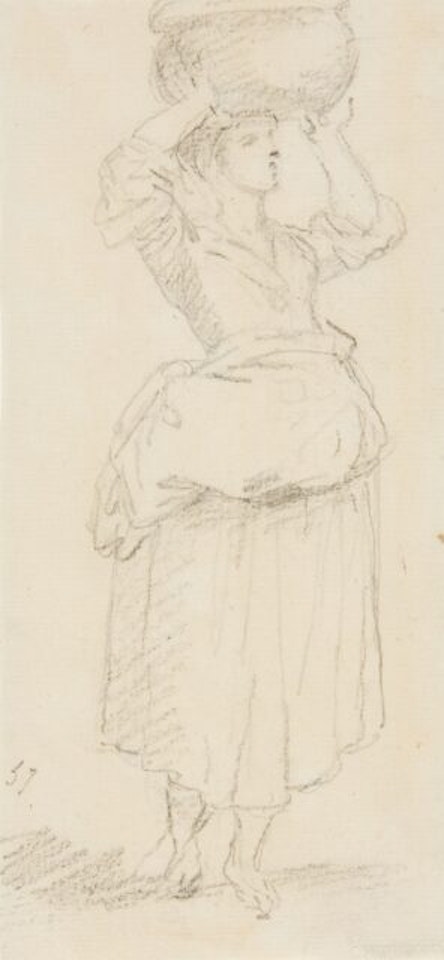 4 sheets: Various figure studies by Claude Joseph Vernet