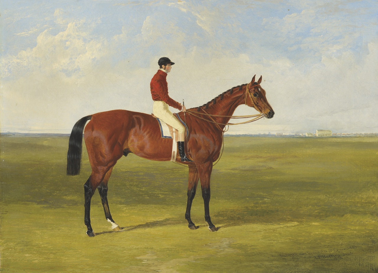 Mr S. Wrather's 'Nutwith' with J. Marson up, winner of the St Leger, 1843 by John Frederick Herring