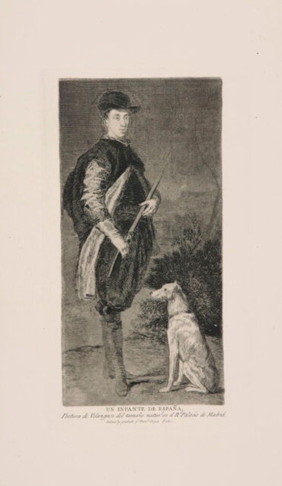 Un infante de Espana (after Velazquez). by Francisco José de Goya