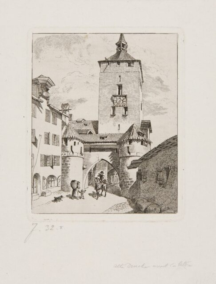 Study of a lady with an umbrella and a prayer book by Adolph Menzel