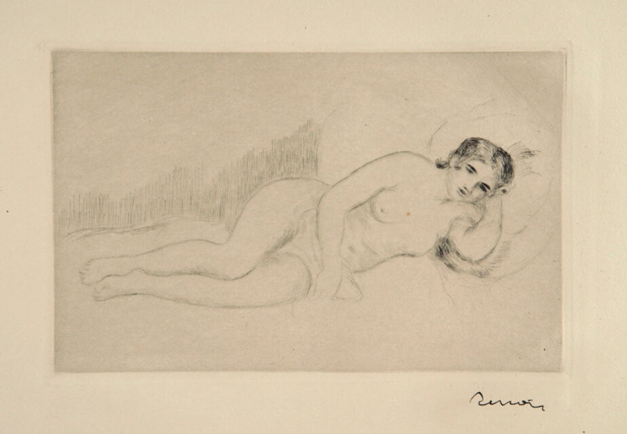 Femme nue couchée (tournée à droite) by Pierre-Auguste Renoir