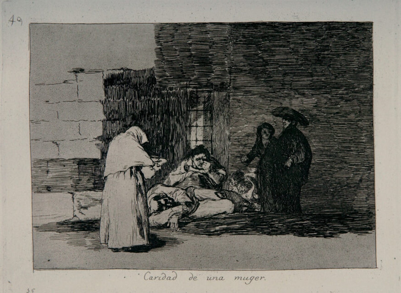 3 sheets: Los Desastres de la Guerra. (The horrors of war). by Francisco José de Goya