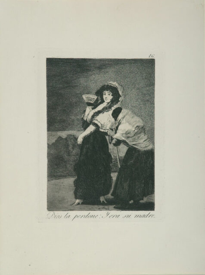 “Dios la perdone: Y era su mother.” by Francisco José de Goya
