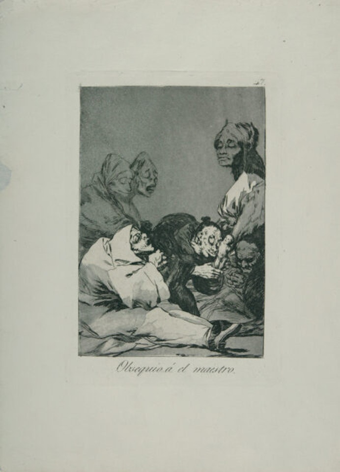 “Obsequio á el maestro.” by Francisco José de Goya