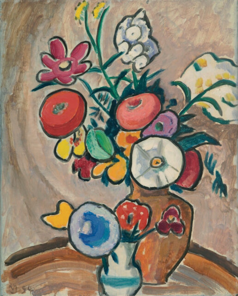 “Colorful flower picture”. by Gabriele Münter