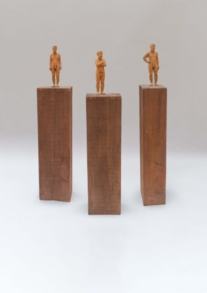 3 male nudes by Stephan Balkenhol