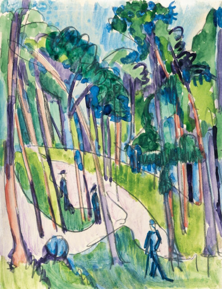 Rambler in a wood by Ernst Ludwig Kirchner
