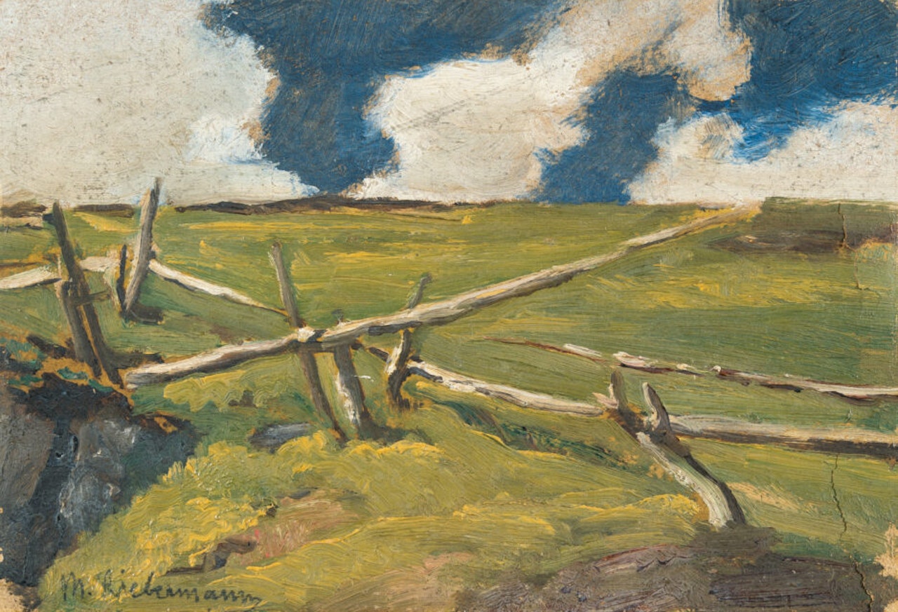 Tyrolean landscape with fence by Max Liebermann