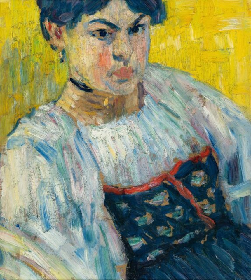 Woman in traditional costume (Bust of a young woman) by Alexej von Jawlensky