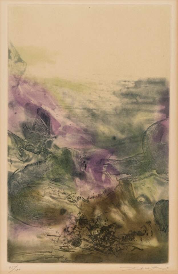 Untitled from: Canto Pisan de Ezra Pound by Zao Wou-Ki