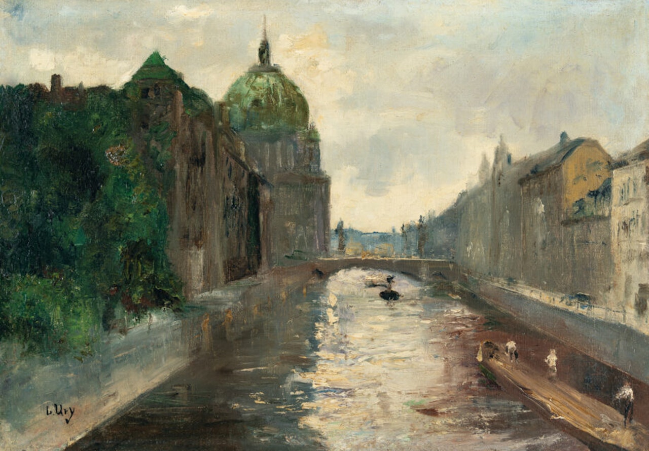 Berlin cathedral and city palace on the river Spree, seen from th by Lesser Ury