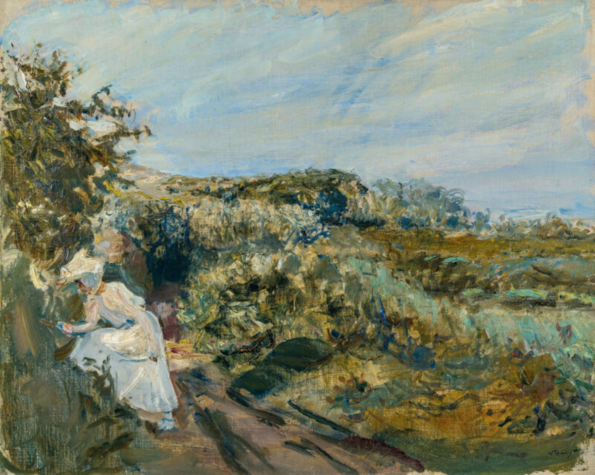 Landscape with a white lady by Max Slevogt