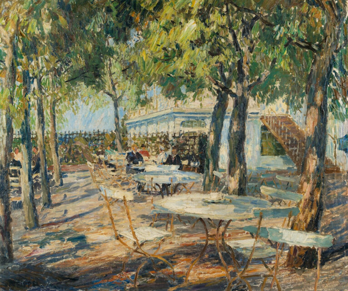 Restaurant with a pavillion by Otto Pippel