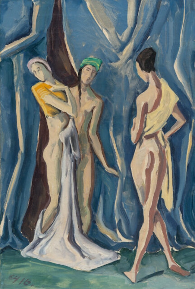 Three dancers by Karl Hofer