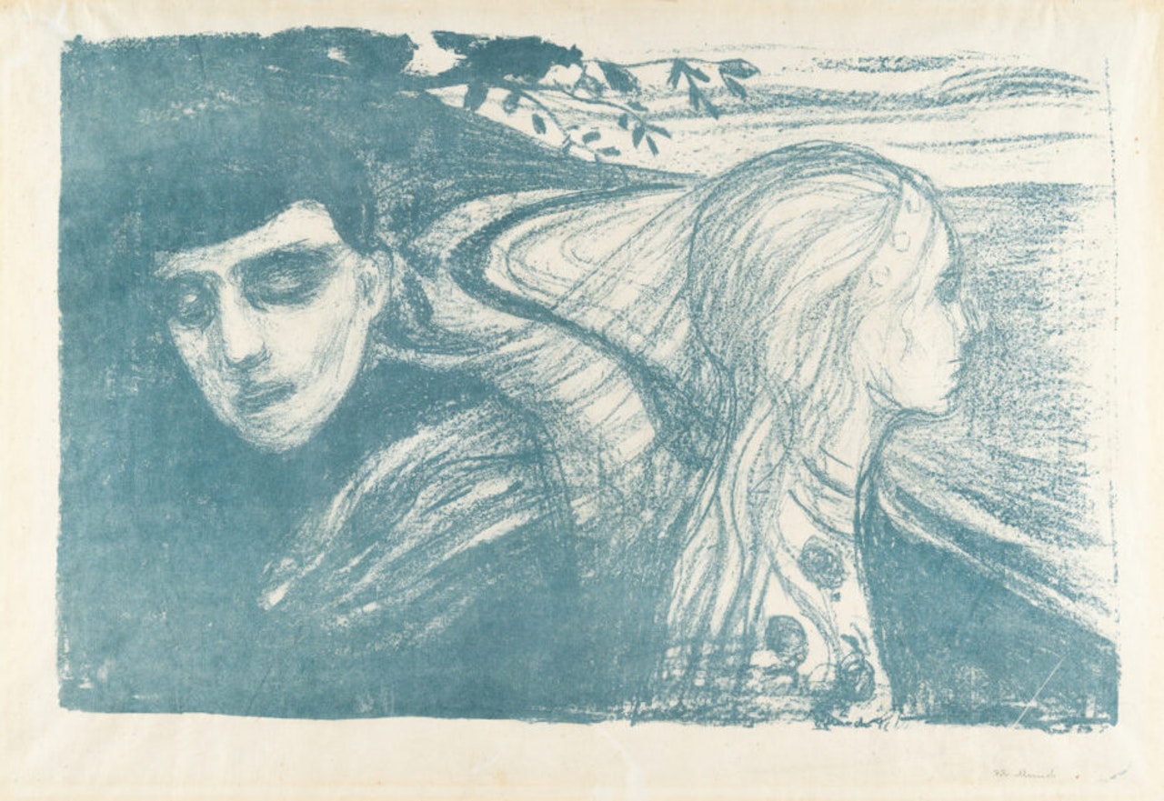 Two Heads (Detachment II) by Edvard Munch