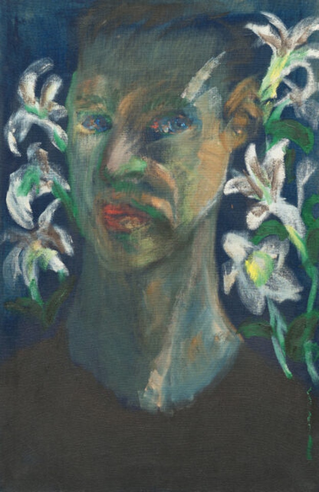 Self Portrait (“Self with Lillies”) by Rainer Fetting
