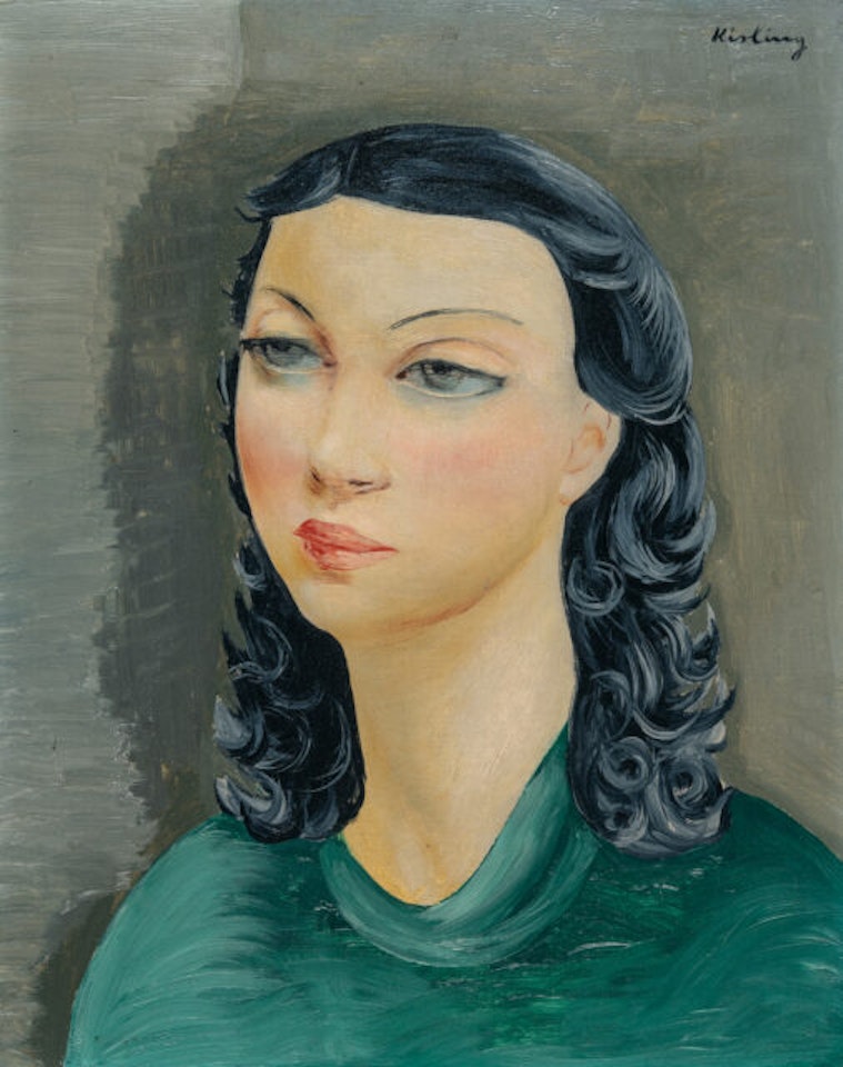 Jeune Femme au Corsage Vert (Portrait) by Moïse Kisling