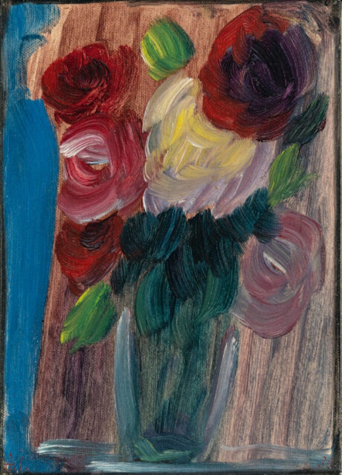 Large still life: Roses blue-purple harmony by Alexej von Jawlensky