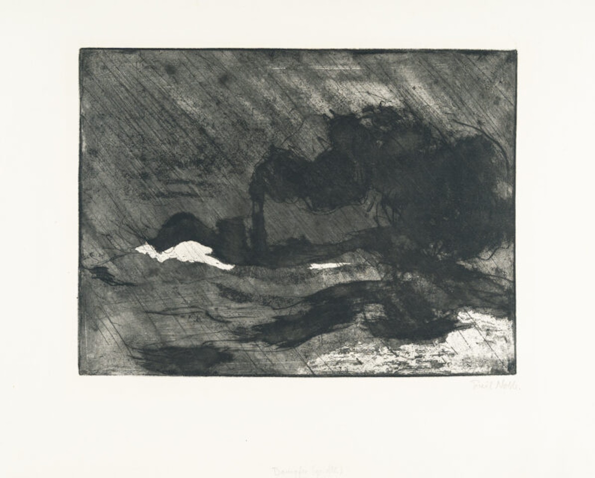 “Dampfer (gr. dkl.) ” (Steam ship (gr. Dkl.) ) by Emil Nolde