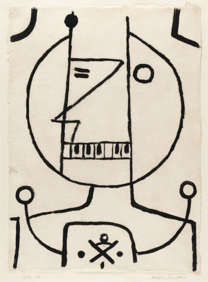 “Haelften, the clown” by Paul Klee