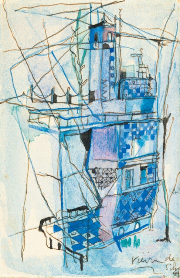 Untitled (Architectural composition) by Maria Helena Vieira Da Silva