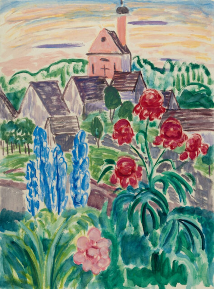 Blooming garden in Murnau by Gabriele Münter