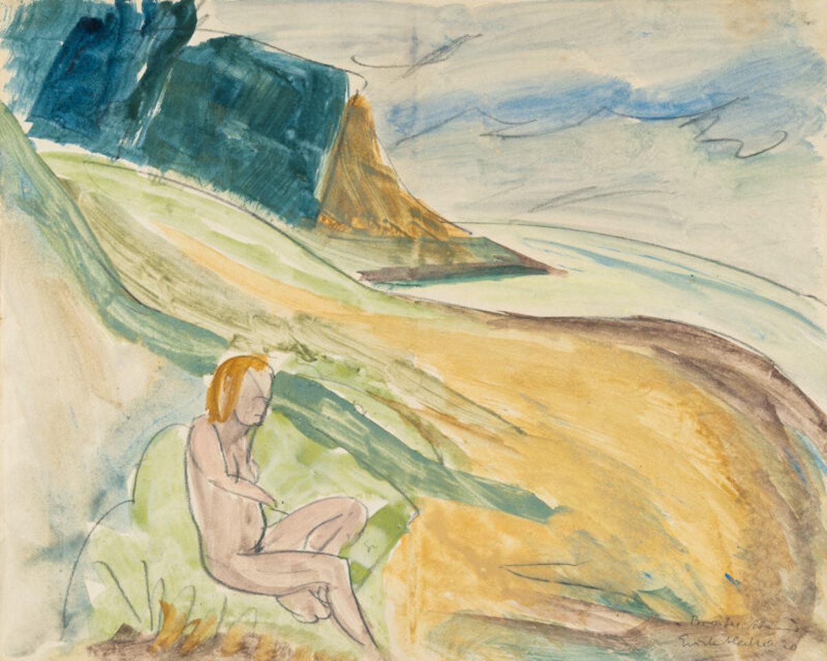 “Breiter Strand” (Broad beach) by Erich Heckel