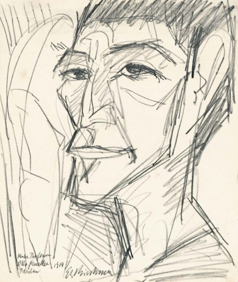 “Painting Professor Otto Mueller Breslau” by Ernst Ludwig Kirchner